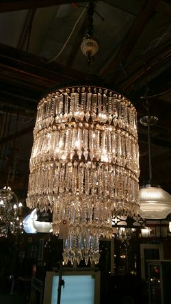 Crystal chandelier probably 19 30s