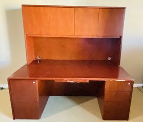 Wooden Office Table with Hatch