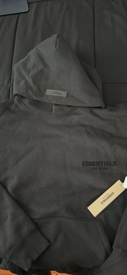 black essentials hoodie medium mens