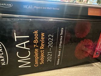 MCAT practice tests+ Kaplan MCAT complete 7-book subject review + quicksheets
