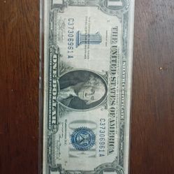 1934 $1 Silver Cert Funny Back