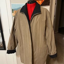 London Fog Limited Edition Men's full-zip Jacket-Light Weight Overcoat, Tan, Size XL.