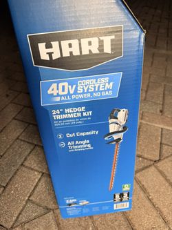 HART 40-Volt 24-inch Cordless Hedge Trimmer 2.5Ah Battery