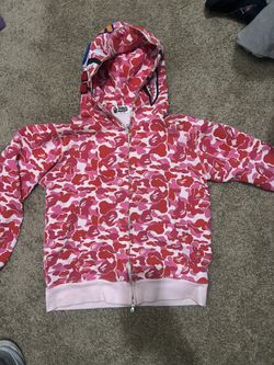 BAPE Camo Shark Full Zip Hoodie 'Pink'