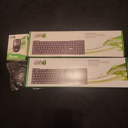 2 BTO Computer Keyboards And 2 Opitcal Mouse