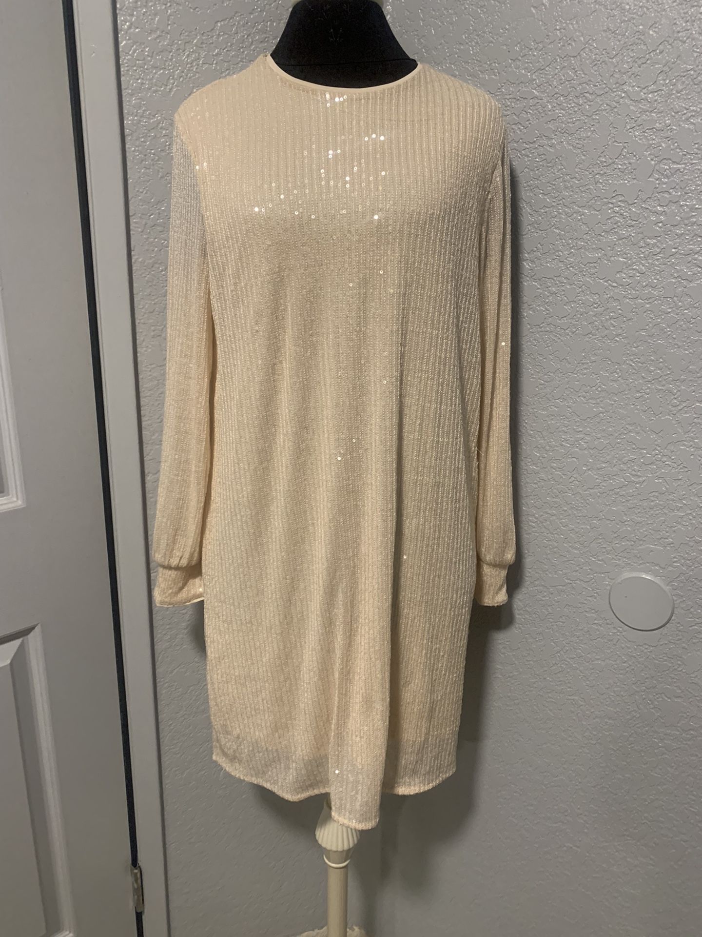  H&M Champagne Sequin dress. Medium 