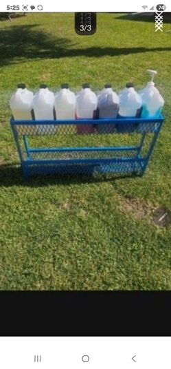 2 tier 1 gallon chemical rack