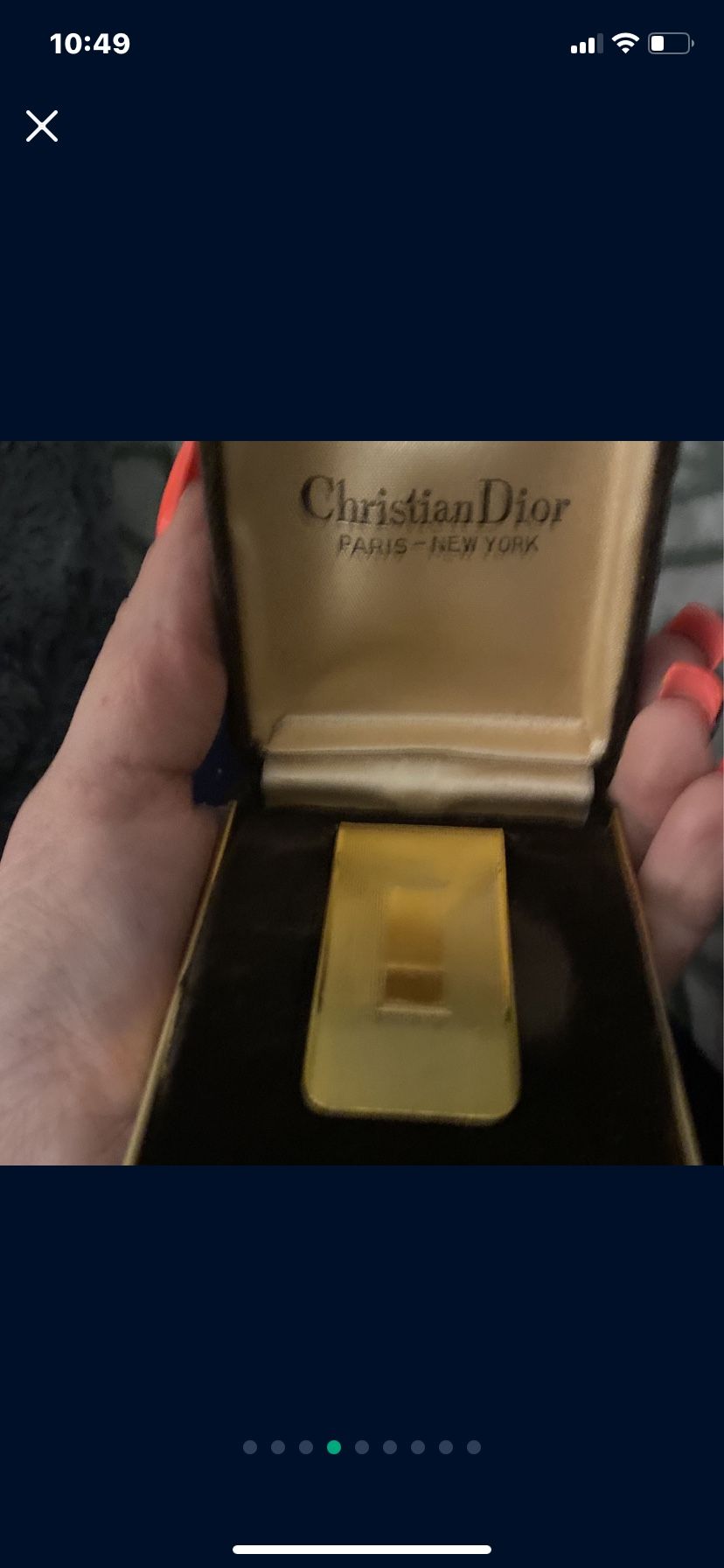 Dior Gold Plated Money Clip