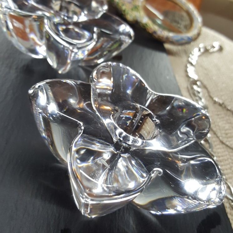 ORREFORS Swedish Crystal Candle Holders