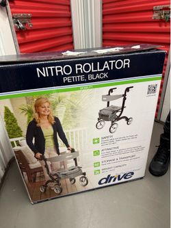 Drive Nitro Rollator Walker Petite Black – New in Box