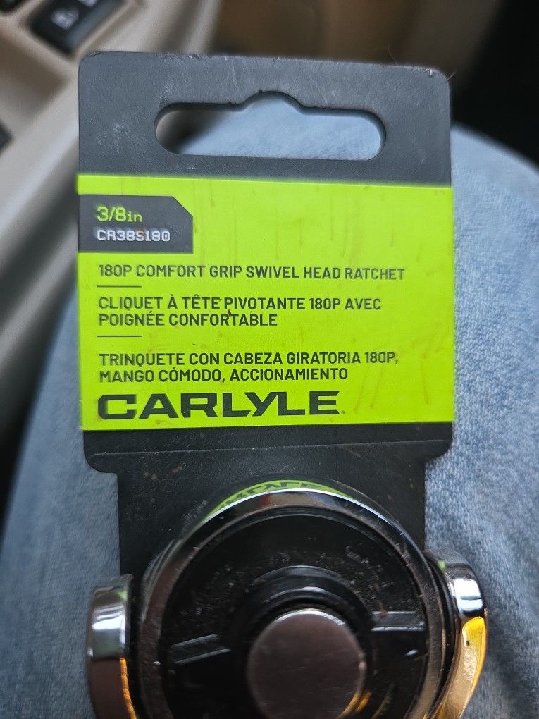 NEW Carlyle 3/8" Drive 180-Position Swivel Head Ratchet - CR38S180
