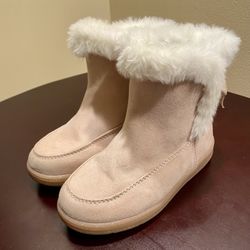 Cat & Jack Shearling-Style Winter Boots - Light Pink - Toddler Girl Size 9