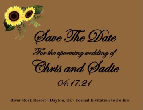 Sunflower Wedding Invites