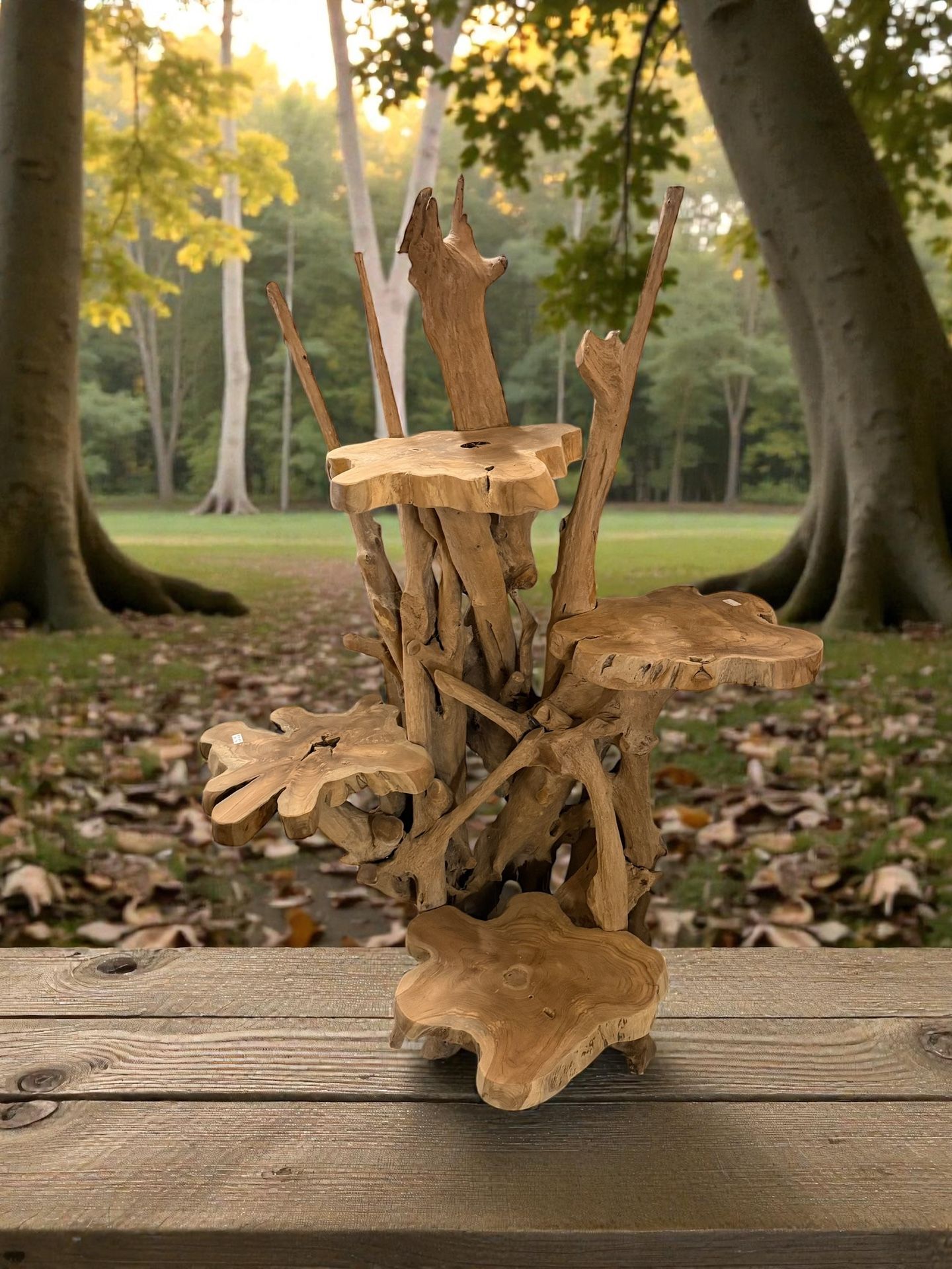 Teakroot Driftwood Shelves Planters Holder Decorative Statue