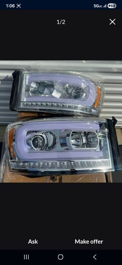 06-08 Dodge Ram LED DRL Projector Headlights Luces Focos Micas Faros Faroles Headlamps