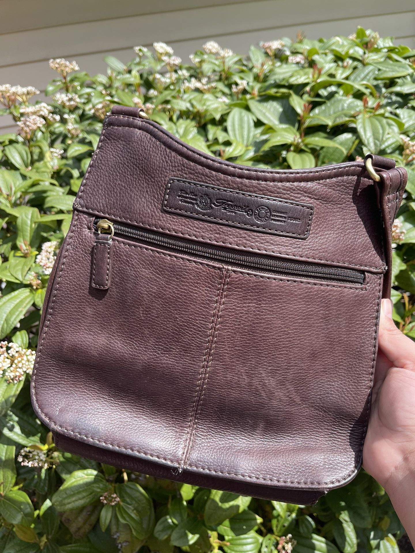 Fossil Brown Leather Messenger Bag - 75082
