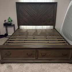 Ashley king Bed, Dresser, Media Stand