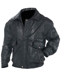 Bomber Genuine Leather Jacket Black Size 2X Motorcycle Biker
