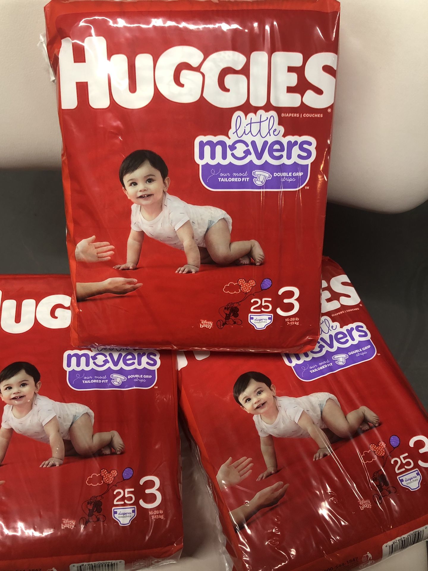 Huggies little movers size 3 25 ct x3