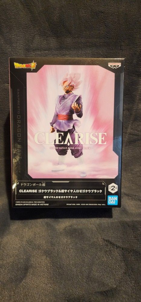 Bandai Dragon Ball Super CLEARISE Super Saiyan Rose Goku Black Figure