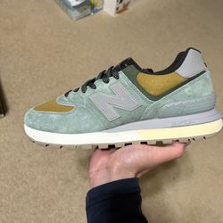 Size 11 - CLEAN New Balance 574 Legacy Stone Island Light Green