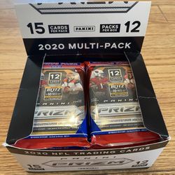 2020 Prizm NFL Football cello pack, opened box of 12