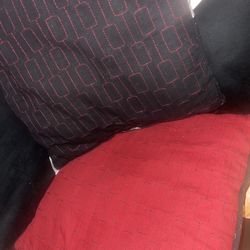 Red And Black Pillow  