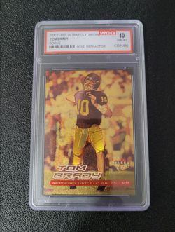 2000 Fleer Ultra Polychrome Tom Brady Gold Refractor Gem Mint 10 Rookie Rc 📉🐐