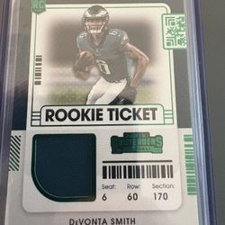 Devonta Smith Jersey Swatch Card
