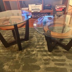 For Sale: Two Glass Topped Coffee Tables - Used Good Condition