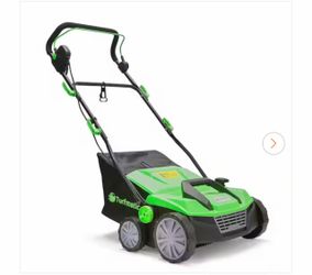 Turfmatic 380 Electric Artificial Grass Lawn Sweeper with Debris Collection Bag, 15" Brush, 1800-Watt