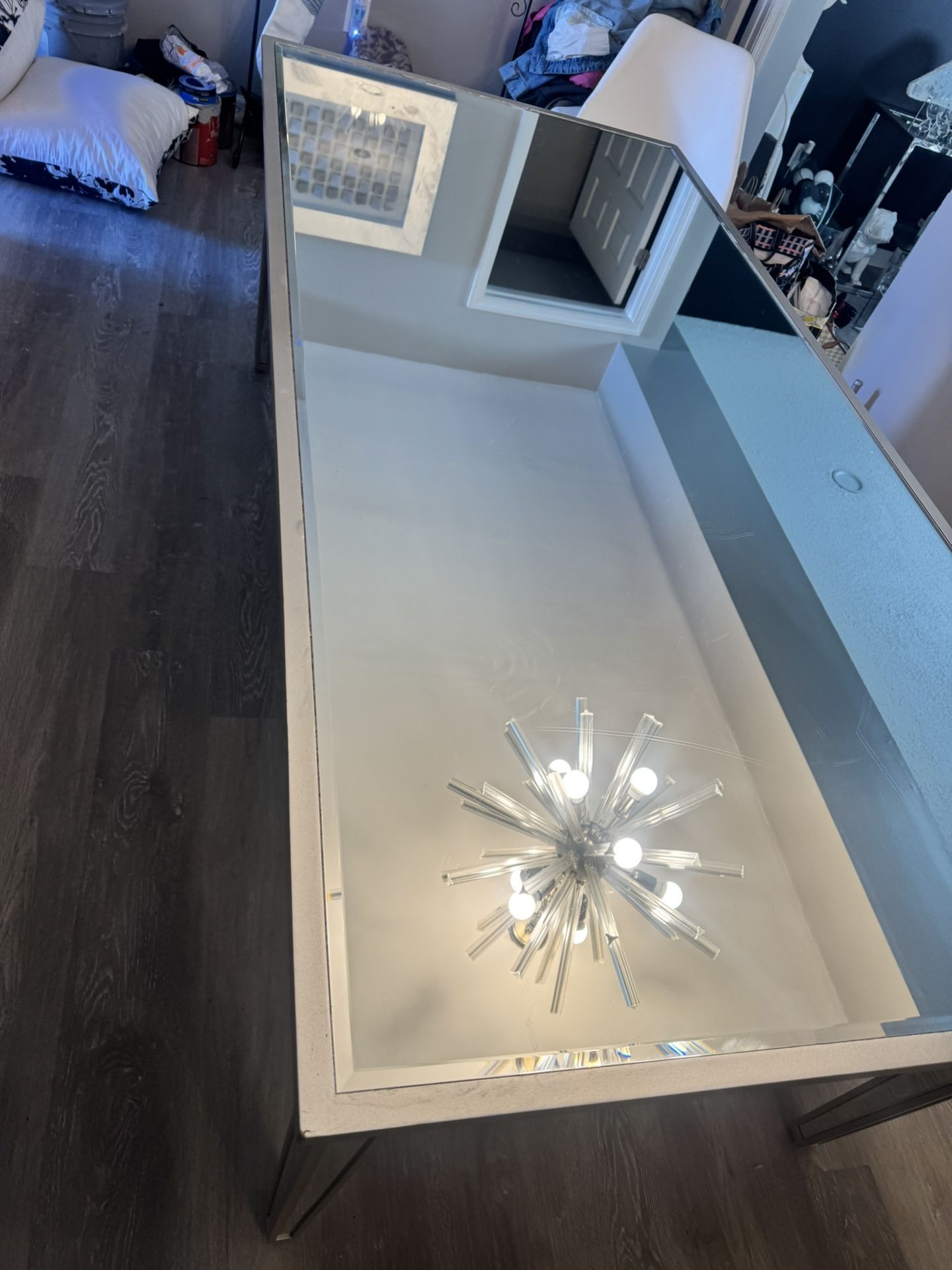 Glass dining table