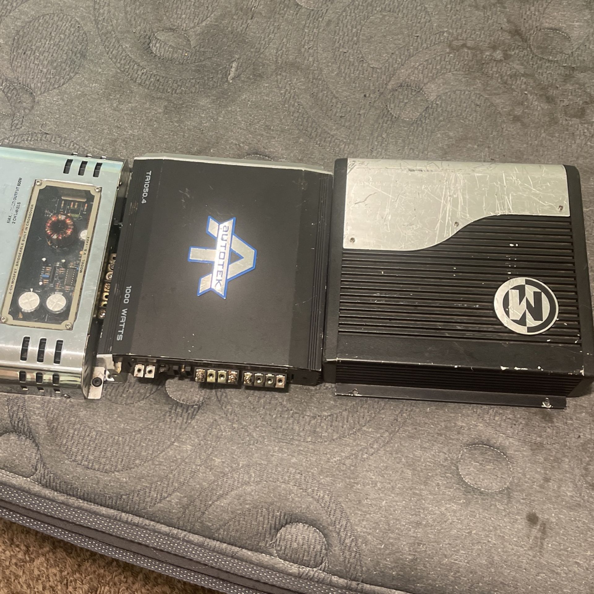 Car amplifiers American pro 650 watts 1000 watt Ou And Memphis 700 Watt I’ll