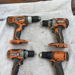 Ridgid 18 V 1/2” Dr Drivers/Clean/Well Maintained—$25 Each….$75 For All