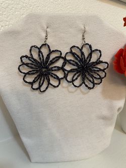 Palm Leaf Flower Earrings 