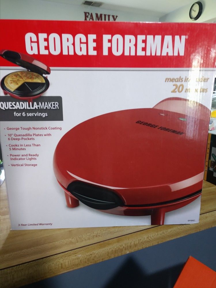 George Foreman GFQ001 Quesadilla Maker