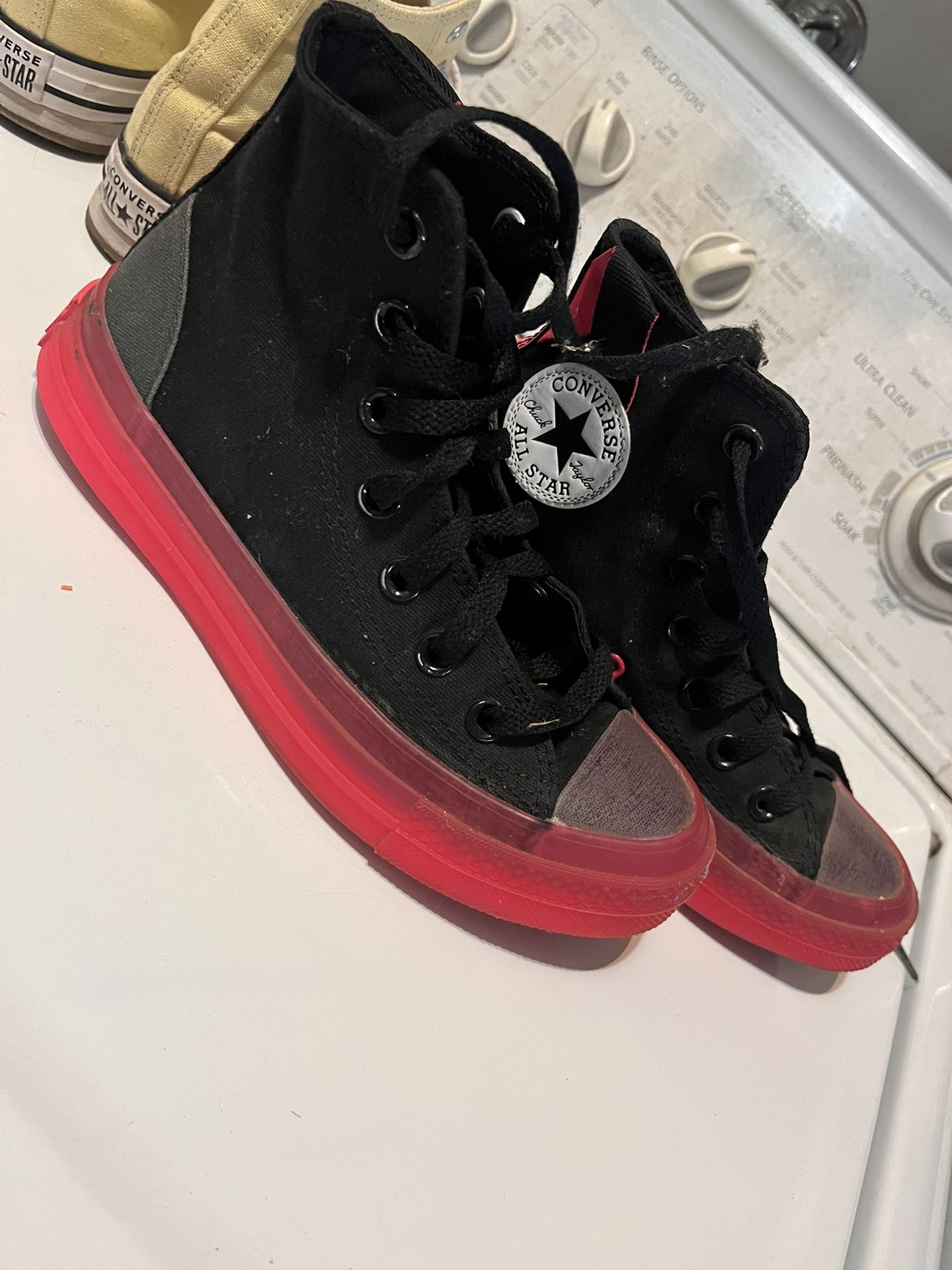 Pink And Black Converse