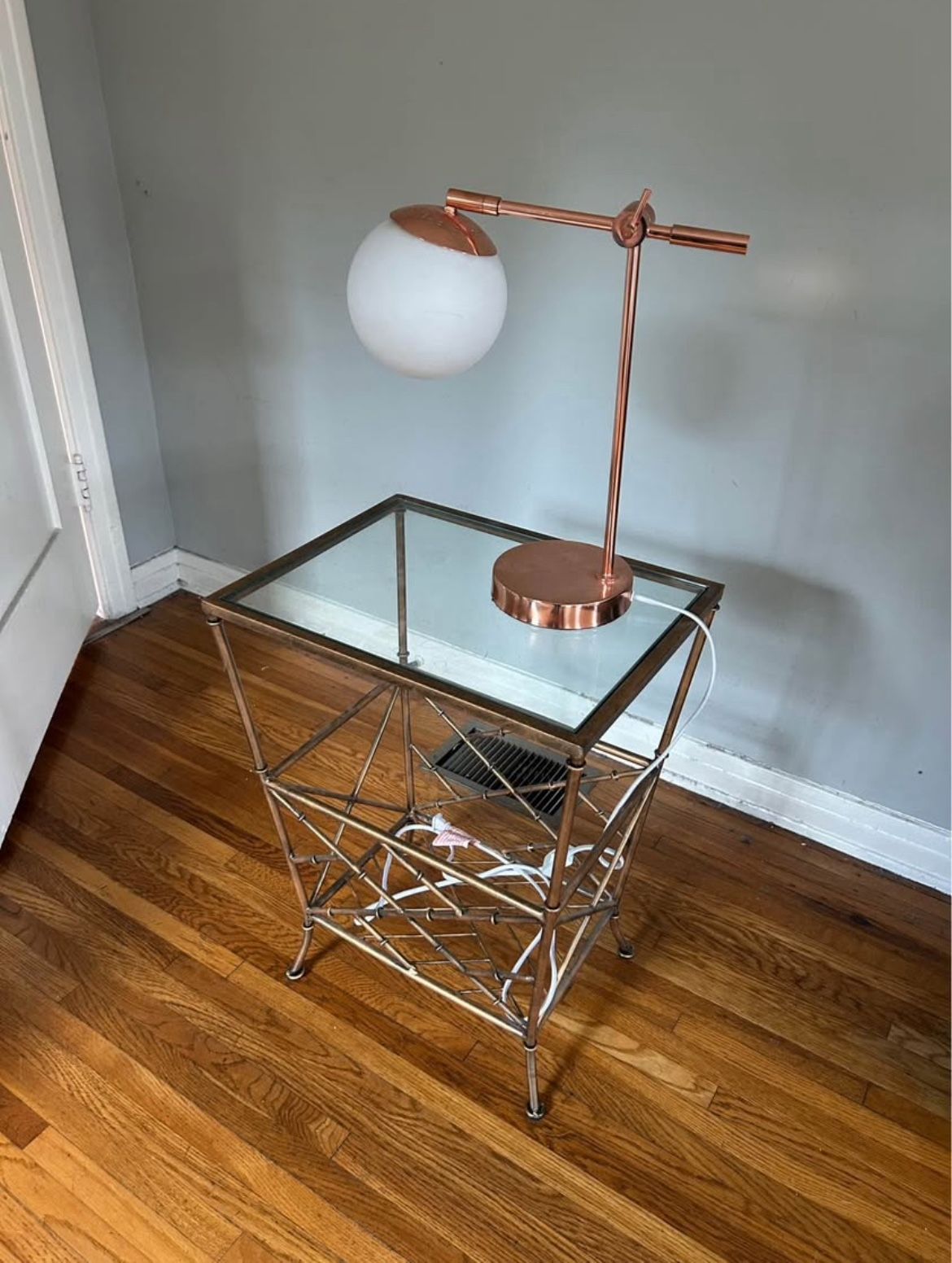 Side Table And Lamp