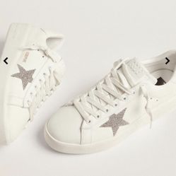 Women’s Purestar in white leather with silver Swarovski crystal star