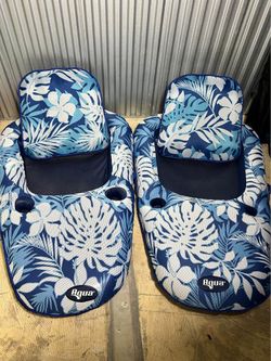 Aqua Pool Lounge & Tanning Floats – Set of 2 – Like New