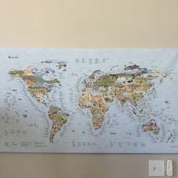 Large Surftrip Map Canvas