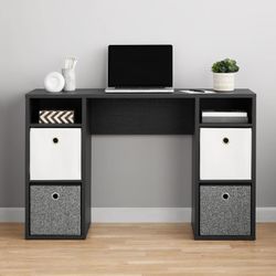 4 Cube Black Storage Desk