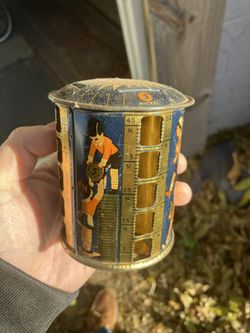 Vintage 1938 Tin Litho Kriegsfeld Kid's Rotary Coin Sorter Bank
