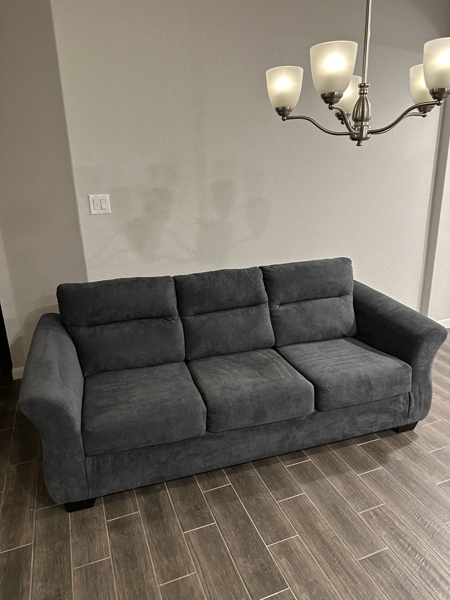 Sofa Couch Three Seater Dark Grey
