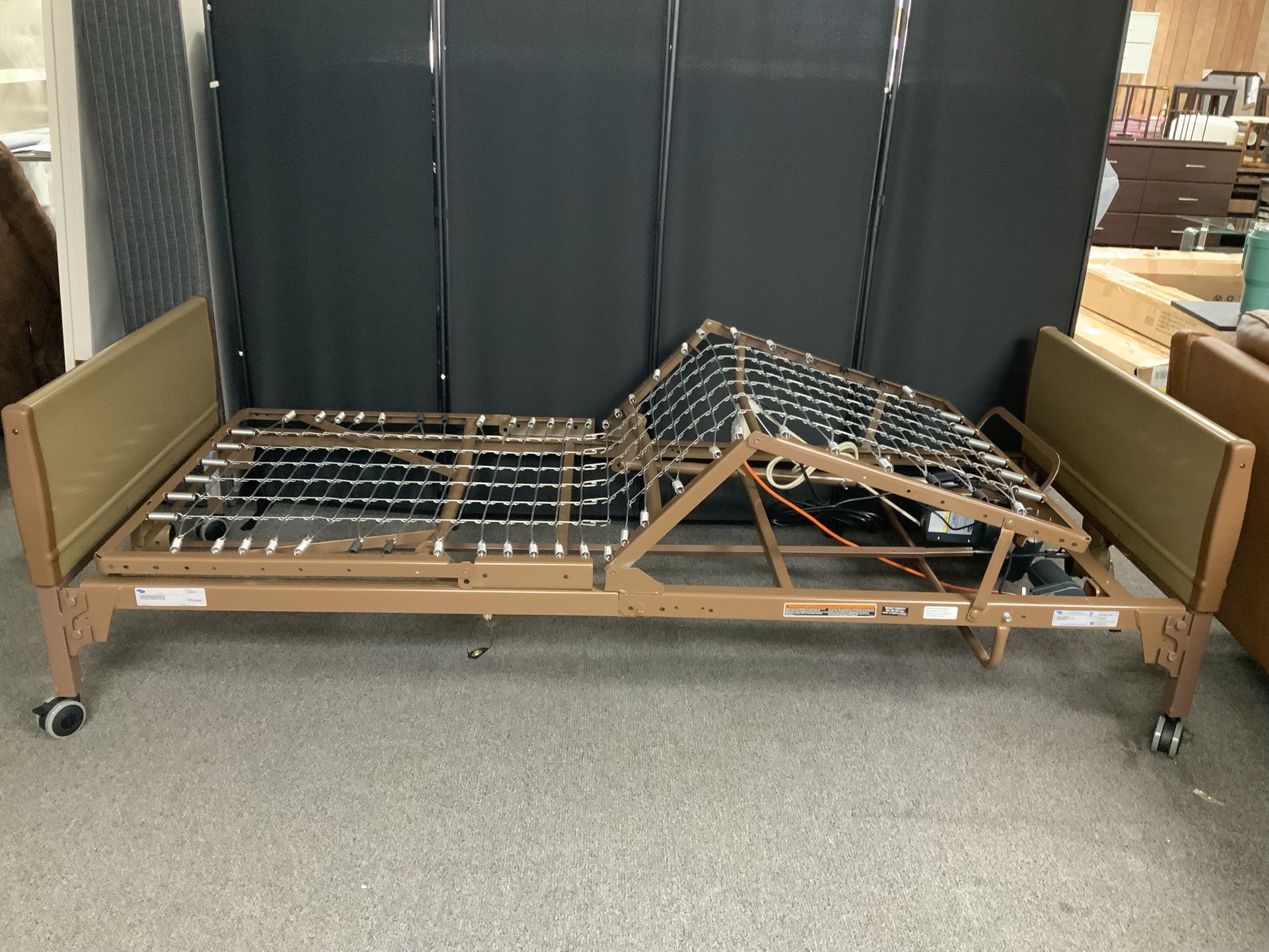 New Invacare Full Electric Adjustable Hospital Bed w Rails