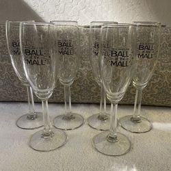 Ball At The Mall Champagne Glasses