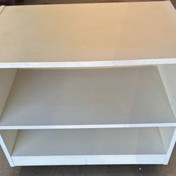 White Side Table On Wheels 16X25X21.5 $20 Gilbert And Ray Rd. Check All Pics And Offers.