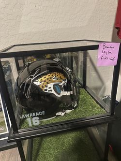 Trevor Lawrence signed full size helmet with fanatics cert