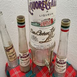 LargeGalliano  W/Spigot  Wine Bottles Bundle