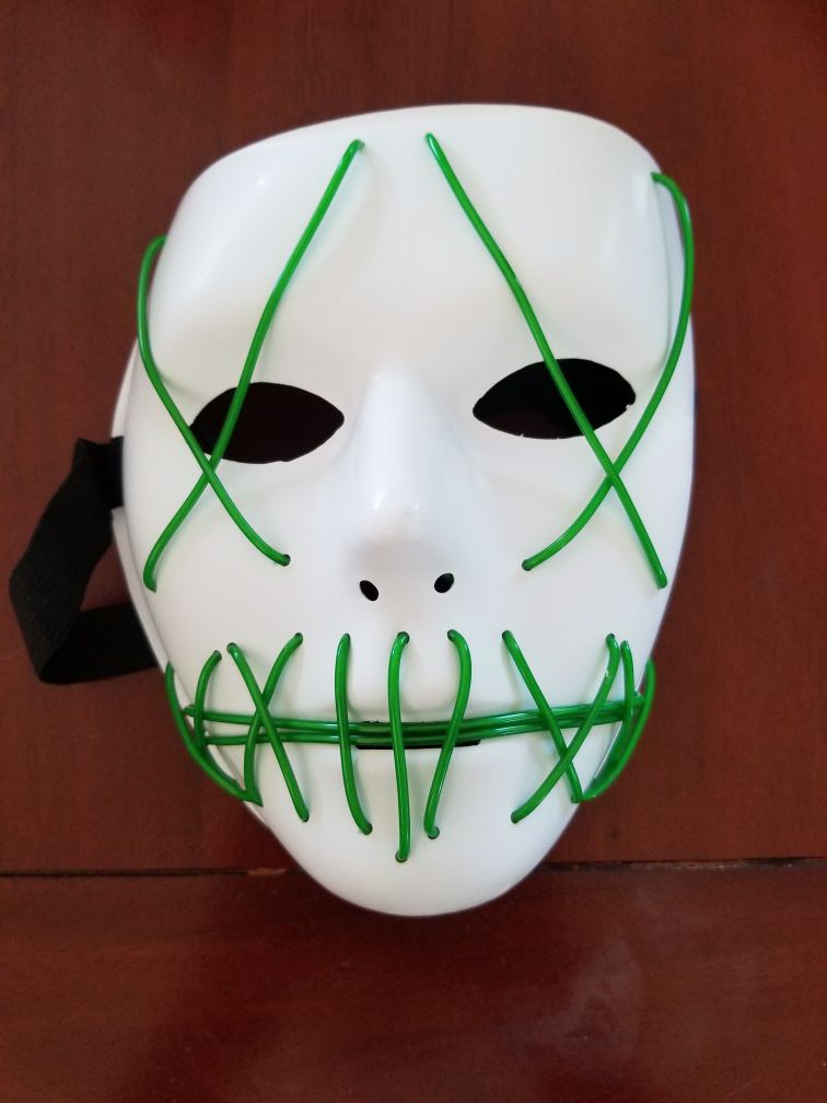 Green LED Halloween Mask